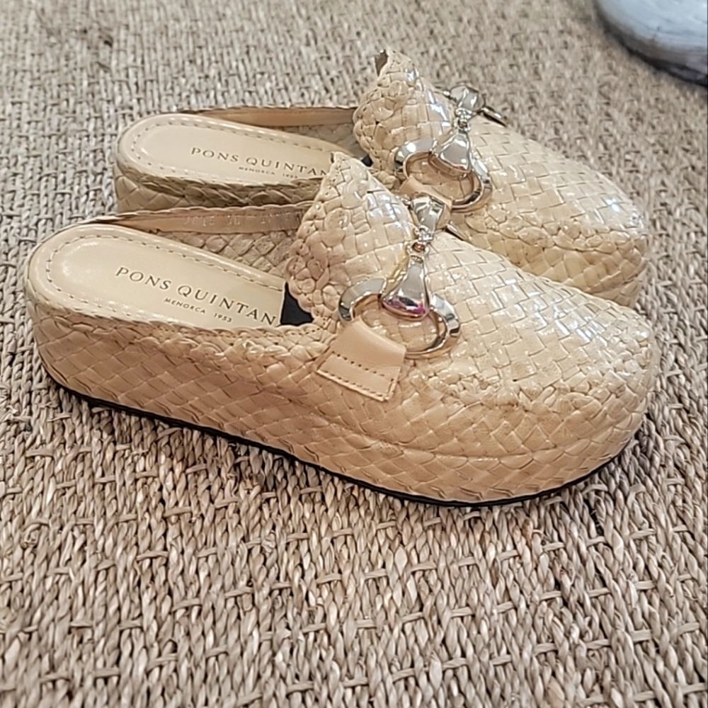 Pons Quintana Tan  Woven Shoes. Size 38